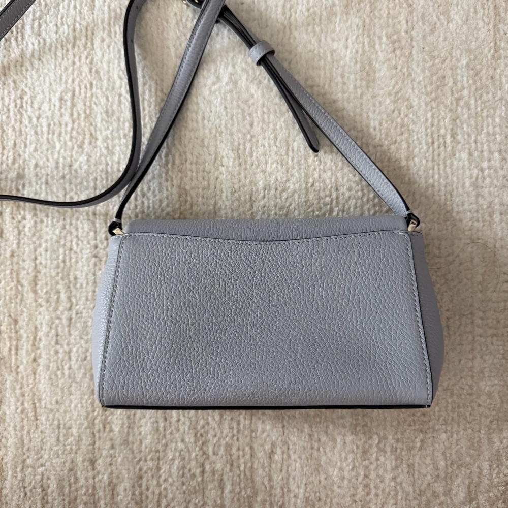 Kate Spade Grey Leila Pebbled Leather Crossbody Bag - Picture 4 of 8
